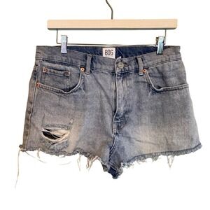 BDG Urban Outfitters Distressed Mid Rise Essential Cut Off Denim‎ Shorts Blue 29